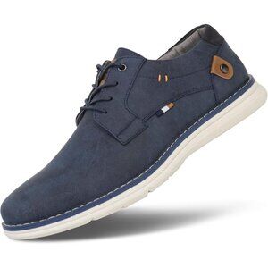 👑Men's Business Dress Oxford Navy Shoes Casual Comfort Lace-Up Closed Toe